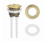 TONIXY Botón de descarga doble para tanque de inodoro, repuesto para cubierta de 38 mm, 48 mm, 58 mm, con parche de conversión de ahorro de agua (dorado)