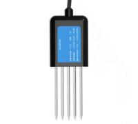 TONIXY Sensor de suelo USB para agricultura y jardinería, mide la humedad, pH NPK, conductividad de temperatura, probador de sonda de metal impermeable IP68 negro (B)