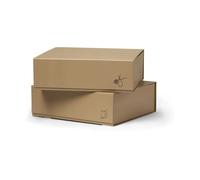 TÔNN furniture Caja de almacenamiento Pac box TÔNN x MAJASBOK Mocca. 32.5 × 10.5 × 30 cm. 2-pack