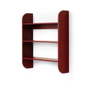 TÔNN furniture Estantería de pared Strapats 62x73.6 cm Burgundy