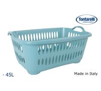 Tontarelli Cesta de ropa con asas Cover Line 45L Azul