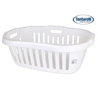 Tontarelli Cesta de Ropa Ergonómica Hipster 50L Blanco