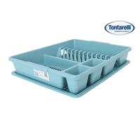 Tontarelli Escurreplatos con Bandeja Scolap. Azul Delfín