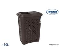 Tontarelli Papelera de Baño Arianna 30L Apertura Lateral Wenge