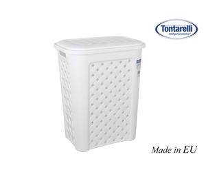 Tontarelli Pongotodo Arianna con tapa 30 L Blanco (Pack de 6)