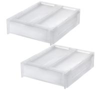 Tontarelli Set de 2 Cajas de Almacenamiento Modular 5,5L - Cuidado de Cada Detalle Transparent
