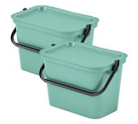 Tontarelli Set de 2 Papeleras MODA 5L Grafito con Asa - Diseño Moderno Sage