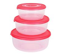 Tontarelli - Set de 3 Fiambreras 0-5/1/2 Coral - Prácticas y Seguras - Portátiles y Apilables - Conservan la Frescura - Ahorran Espacio | AmyStyle
