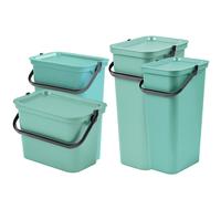 Tontarelli Set de 4 Papeleras MODA 5L/10L/25L/40L Grafito con Asa - Diseño Moderno Sage