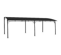 Tonture Pérgola de jardín 6 x 3 x 2,55 m, acero con recubrimiento en polvo antracita con tejido de poliéster, plegable y plegable para terraza, exterior, camping, protección UV y lluvia