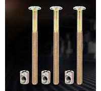 Tonysa 10 Pernos para Muebles M6 con Tuercas Cilíndricas, Sujetadores Duraderos de Acero Al Carbono para Gabinetes y Muebles, Galvanizados, 5 Longitudes (40mm)