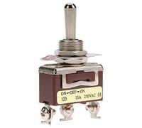 Tonysa Interruptor de Palanca Momentáneo ON OFF SPDT, Interruptor de Palanca Duradero de 12 Mm, de 3 Posiciones para Automóvil, Electrodomésticos, 15 A, 250 V CA