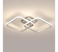 Toolight 42W 4725LM Plafon LED Techo Moderno, Lamparas de Techo Salon Cuadrado Luz Natural 4500K, Luz de Techo Acrílico 64cm para Salón Dormitorio Cocina Pasillo, Plateado