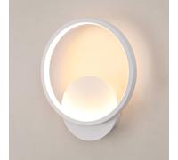 Toolight Aplique Pared Interior Moderna, 12W 1350LM Lampara de Pared Redondo, Aplique Aluminio 3000K Luz Blanca Cálida para Dormitorio Baño Pasillo Salón Escaleras Cocina, Ø20cm