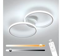 Toolight Lámpara de Techo Moderno, 38W 4275LM Plafón LED Techo Regulable con Mando a Distancia 3000K-6500K, Lamparas de Techo Redonda para Cocina Dormitorio Salon Comedor Pasillo, Blanco, 54CM
