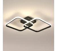 Toolight Plafón Moderno 42W 4500K Negro Salón Cocina 64cm | Lámpara de techo LED 4725LM, Acrílico Cuadrado, Luz Natural, Diseño Moderno, para Dormitorio Comedor Pasillo