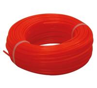 Toolland Alambre de recortador, nylon, rojo, 2.4 mm, 25 m
