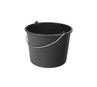 Toolland Cubo de construcción, Redondo, plástico, Negro, 12 litros