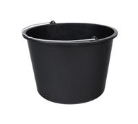 Toolland Cubo de construcción, Redondo, plástico, Negro, 20 litros