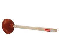Toolland Desatascador WC y fregadero, mango madera 49 cm, ventosa 15,5 cm, fuerte succión