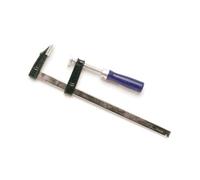 Toolland Prensa en F 250 x 50 mm, 360 g, mango ergonómico, agarre rápido, azul