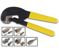 Toolland herramienta versátil de enrging para conectores f y bnc, la