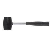 Toolland mazo de goma 200 g con mango metálico y cabeza suave, ideal