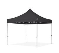 TOOLPORT 3x3 m Carpa plegable, PROFESSIONAL aluminio 40mm, negro - (600132)