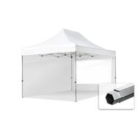 TOOLPORT 3x4,5 m Carpa plegable, PROFESSIONAL aluminio 40mm, 2 laterales in on ventanas panorámicas, blanco - (600214)
