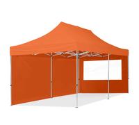TOOLPORT 3x6 m Carpa plegable, ECONOMY aluminio 32mm, 2 laterales in on ventanas panorámicas, naranja - (59028)