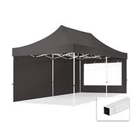 TOOLPORT 3x6m Gazebo Plegable - 2 Paneles Laterales (panorámica) 700N Gazebo Plegable de Acero Carpas de Fiesta en el jardín Gris