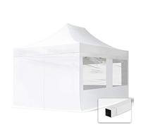 TOOLPORT 3x6m Gazebo Plegable - 4 Paneles Laterales (panorámica) 700N Gazebo Plegable de Acero Carpas de Fiesta en el jardín Blanco
