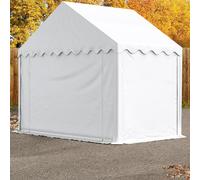 TOOLPORT Carpa almacén 3x2 m, PVC 700, blanco - (8640)