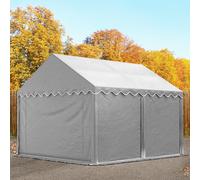 TOOLPORT Carpa almacén 3x4 m, PVC 800, con base reforzada, gris - (8908)
