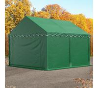 TOOLPORT Carpa almacén 3x4 m, PVC 800, con base reforzada, verde oscuro - (2640)