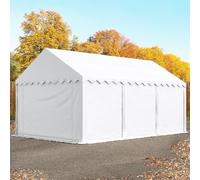 TOOLPORT Carpa almacén 3x6 m, PVC 750, con base reforzada, blanco - (7233)