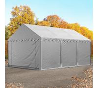 TOOLPORT Carpa almacén 3x6 m, PVC 750, con base reforzada, gris - (5366)