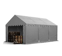 TOOLPORT Carpa almacén 4x6 m PVC 700 N Impermeable Gris Carpa de Almacenamiento