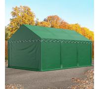 TOOLPORT Carpa almacén 4x6 m, PVC 700, verde oscuro - (5092)