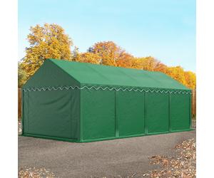 TOOLPORT Carpa almacén 4x8 m, PVC 700, verde oscuro - (5094)