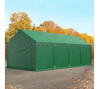 TOOLPORT Carpa almacén 4x8 m, PVC 800, con base reforzada, verde oscuro - (2654)
