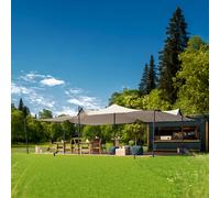 TOOLPORT Carpa beduina de 6 x 8 m, con set de postes de aluminio, color arena - (1704)