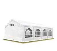 TOOLPORT Carpa para Fiesta 4x8 m de Lona PE 550 N - Carpa de Jardín para Fiestas Blanca Impermeable