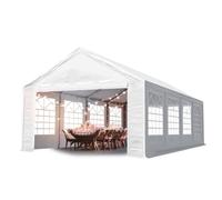 TOOLPORT Carpa para Fiestas 4x8 m Resistente PVC 600 N Lona y Blanco | Lona de PVC robusta y sin embargo, montaje rápido mediante clic