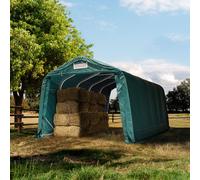 TOOLPORT Carpa para forraje 3,3x6 m, PRIMEtex 2300, verde oscuro, Hormigón - (99540)