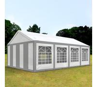 TOOLPORT FLEX 4x8 m Carpa para fiestas, PE 450, gris-blanco - (91122)