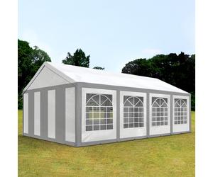 TOOLPORT FLEX 4x8 m Carpa para fiestas, PE 450, gris-blanco - (91122)