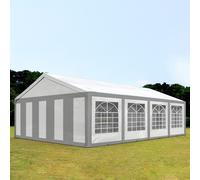 TOOLPORT FLEX 5x8 m Carpa para fiestas, PE 450, gris-blanco - (91123)