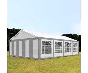 TOOLPORT FLEX 5x8 m Carpa para fiestas, PE 450, gris-blanco - (91123)