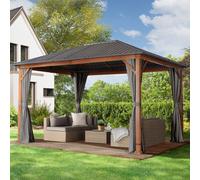 TOOLPORT Forest Cenador Forest Superior, 3x4m, óptica roble, gris loft - (300185)
